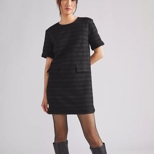 Anthropologie Black Mini Shift Dress